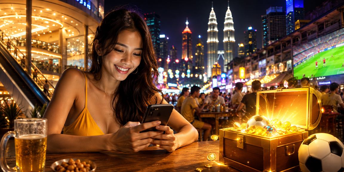Pengguna Malaysia mengakses kasino dalam talian 1090 melalui aplikasi Android di Kuala Lumpur