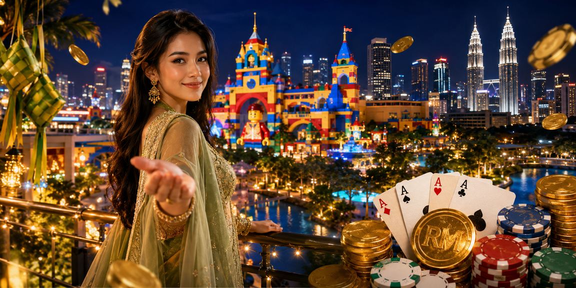 Pemain Malaysia menikmati permainan poker dalam suasana Hari Raya di platform 1090